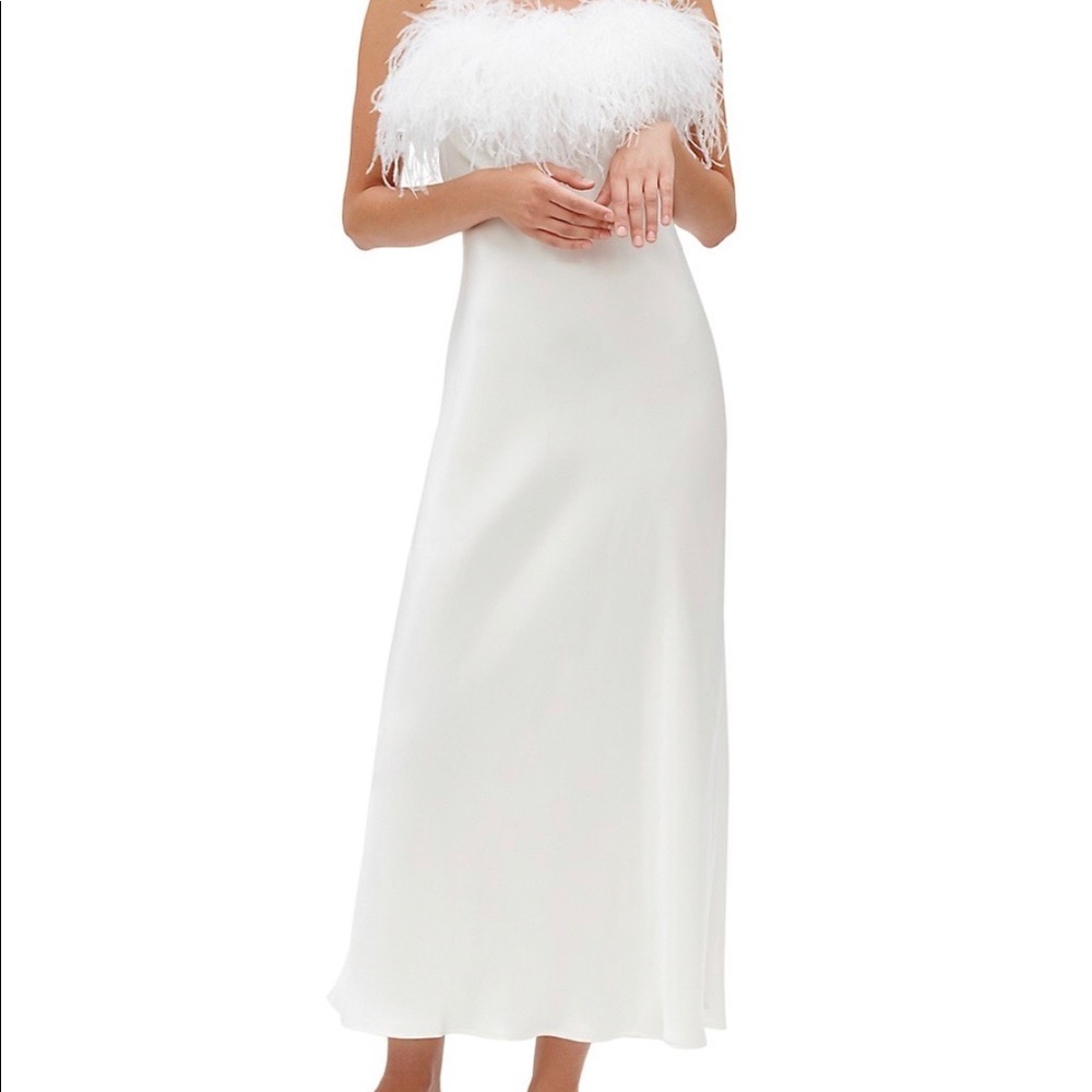 Daily Sleeper Boheme Slip Dress with Feathers